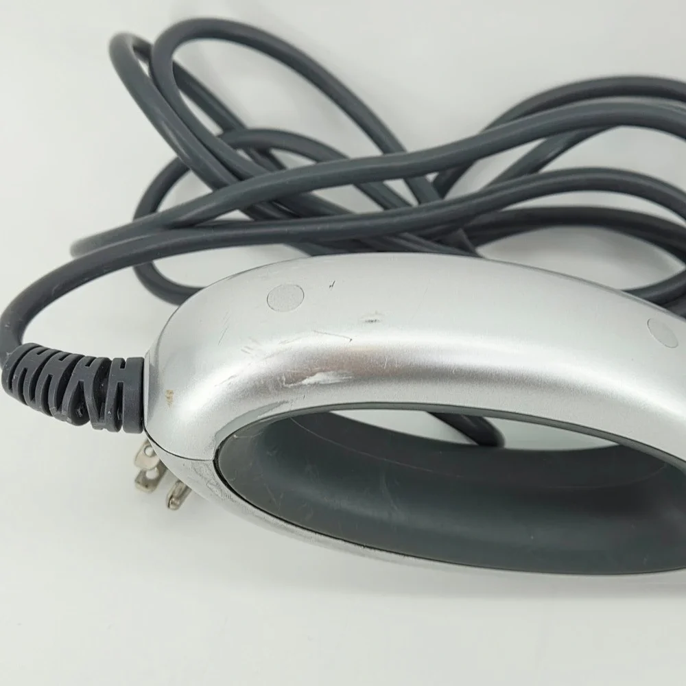 Brookstone Handheld Massager F-209 Silver 3-Speed Corded Muscle Relief Tested